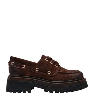 Steve Madden Laced Shoes, female, Brown, 3 UK, Taupe Loafers with Side Details