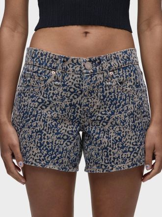 Hudson Devon Boyfriend Short In Indigo Leopard