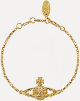 Vivienne Westwood Mini Bas Relief Chain Bracelet Gold Topaz Women