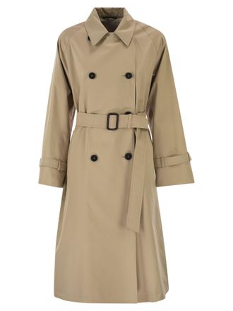 Max Mara Weekend Maxmara Wksninfa Water Repellent Gabardine Trench Coat With Print