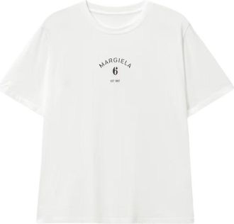Maison Margiela Camiseta de algod&oacute;n con logo de Mm6 Maison Margiela