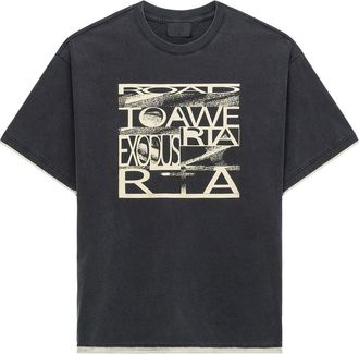 Rta Elian Road to Awe Double Layer Graphic T-Shirt in Black Exodus at Nordstrom, Size Xxx-Large
