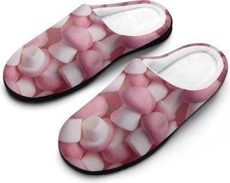 Generic Mushroom Marshmallow Candy Funny Mens Cotton Slippers Soft Non-Slip Rubber Sole House Slipper Indoor Outdoor