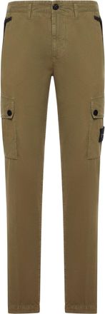Stone Island COTTON TROUSERS WITH COMPASS LOGO - Stone Island - Man