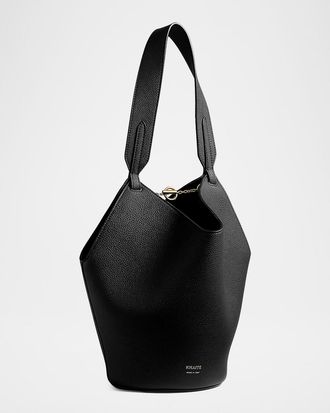 Khaite Lotus Mini Pebble Leather Tote Bag