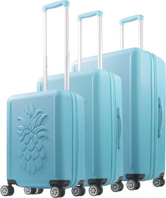 Tommy Bahama 3-Piece Hardside Luggage Set with 3D Pineapple 30, 26 & 21.5 Spinner Suitcases in Blue at Nordstrom