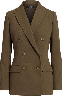 Ralph Lauren DOUBLE-BREASTED WOOL CREPE BLAZER