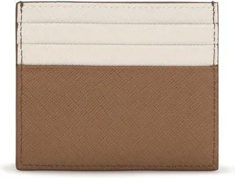 Prada Mens Beige Calf Leather Bos Taurus Wallet