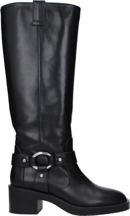 Stuart Weitzman Womens Kneehigh Leather Block Heel Boots - Black - Size 36.5 EU/IT