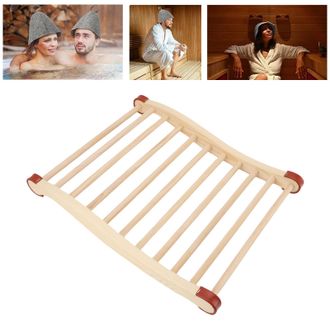 Infinite Babero De Sauna [madera, Antideslizante] Accesorio De Sauna Respaldo En Forma De S, C&oacute;modo Respaldo De Silla Hecho De Madera De Pino