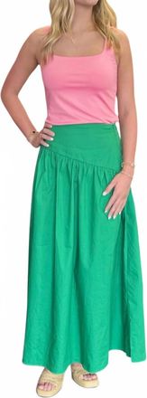 Dolce Cabo Womens Gathered Midi Skirt In Kelly Green