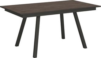 Itamoby Mesa extensible 90x160/220 cm efecto madera nogal, hierro