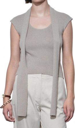 Greylin Hannah Scarf Knit Top In Oat