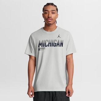 Jordan Brand Mens Jordan Brand Gray Michigan Wolverines Sideline Legend Dri-FIT T-Shirt at Nordstrom, Size X-Large