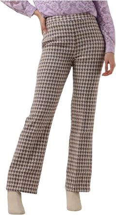 Another Label Broeken, Dames, Veelkleurig, S, Polyester, Flared Eden Broek