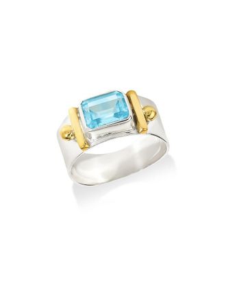 Tiramisu Silver 2.40 Ct. Tw. Blue Topaz Statement Ring