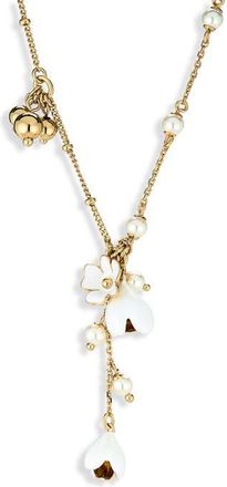 Kate Spade New York golden bloom y-necklace in White at Nordstrom