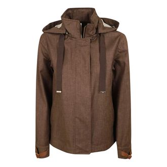 Herno Light Jackets, female, Brown, Size: 2XS Trapeze Jacket
