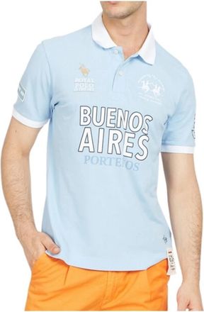 La Martina Blue Bell Polo Shirt Buenos Aires - Heren - Polos - Blauw - 2XL - Katoen - Tops