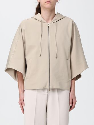Max Mara Zipped Cotton-Blend Hoodie with Dropped Shoulders