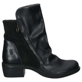 FLY London MELY074FLY Rug Oiled Suede Womens Ankle Boots - Black - Size:UK 4