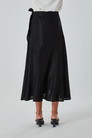 Mizalle Ruffle Skirt - Black at Nordstrom, Size X-Large