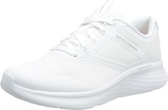 Skechers Womens Skech-LITE PRO Sneaker, White Synthetic/Mesh/Trim, 6 UK