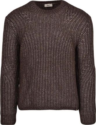 Herno Maglione Girocollo - Dames - Ronde hals truien - Bruin - M - Wol - Truien & Vesten