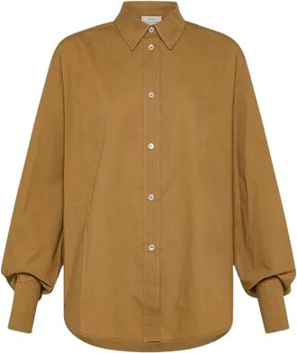 Forte_Forte Shirts, female, Brown, Size: M Camel Color Shirt Fusion Style