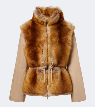 Moncler Blaireau shearling-trimmed down jacket