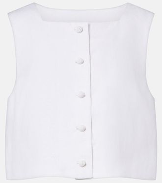 Poss&eacute; Crop top Rio de lino