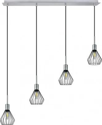 Fabrilamp Colgante San Petersburgo 4xe14 Negro/cromo Regx83x13 Cm