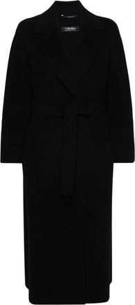 Max Mara belted wool trench coat - women - Virgin Wool - 38 - Black