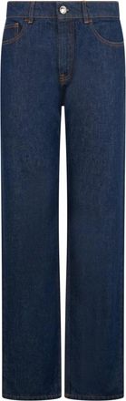 Moorer Dames, Jeans, Blauw, Maat: W27 Katoen