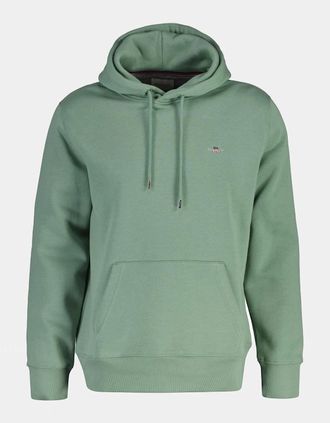 GANT Mens GANT Mens Regular Fit Shield Logo Pullover Hoodie - 308 Surplus Mint - Green - Size: 42