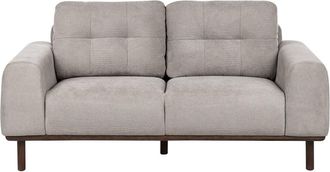 Beliani Sof&aacute; de 2 plazas 2 personas de tejido gris