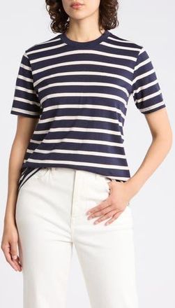 AG - Adriano Goldschmied Jagger Crewneck T-Shirt in Deep Aegean/Ivory Dust at Nordstrom Rack, Size X-Small