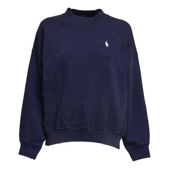 Polo Ralph Lauren Sweatshirts, male, Blue, Size: XS Felpa girocollo manica lunga