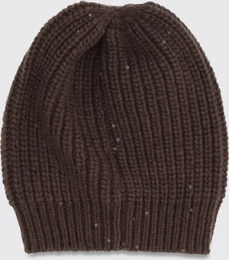 Brunello Cucinelli Berretto beanie in cashmere e seta con paillettes