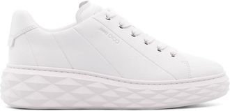 Jimmy Choo London Diamond Light Maxi Leather Sneakers - Womens - Leather