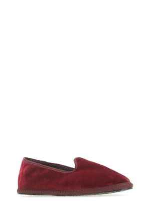 Vibi Venezia Womens Bordeaux Velvet Ballerinas Ballerine Flat Shoes