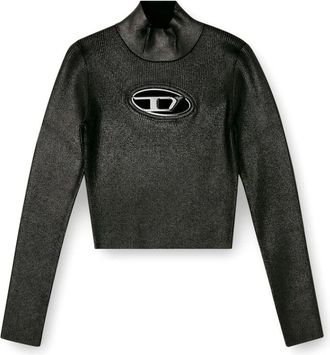 Diesel Truien & Vesten, Dames, Zwart, S, Polyester, Turtleneck Trui