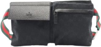 Gucci Pre-owned Canvas Belt Bag - unisex - Vintage Heuptassen - Zwart - ONE Size - Leer - Vintage