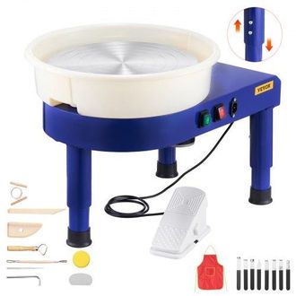 OEM Torno De Cer&aacute;mica De 35 Cm, M&aacute;quina Formadora De Ruedas De Cer&aacute;mica Con Pedal Ajustable De 60 A 300 Rpm, Pata De Elevaci&oacute;n Ajustable, Cuenco Desmontab