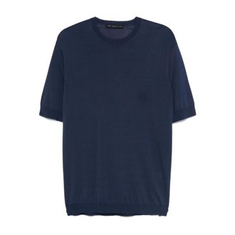 low brand Tops, Heren, Blauw, M, Maglioncino