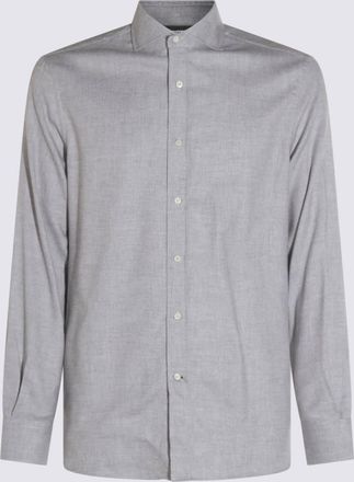 Brunello Cucinelli Light Grey Cotton Shirt