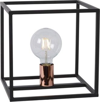 Lucide L&aacute;mpara de mesa en metal negro 25cm