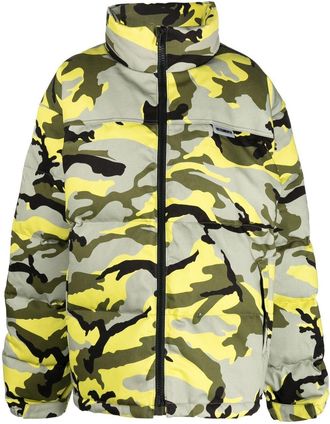 VETEMENTS camouflage puffer jacket - unisex - Polyester/Cotton/Down/Feather Down - M - Green