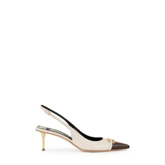 Elisabetta Franchi Schoenen, Dames, Beige, 39 EU, Leer, Leren Slingback
