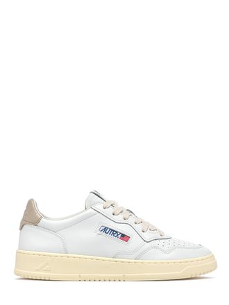 Autry Low-Top Leather Sneakers with Vintage Accents
